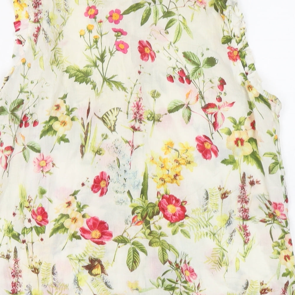 Womens UK Size XS Zara Multicoloured Basic Blouse