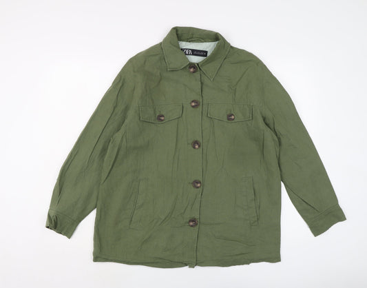 Womens UK Size S Zara Green Jacket
