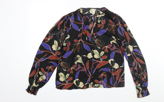Womens UK Size S Mango Multicoloured Basic Blouse
