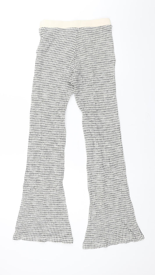 Womens UK Size M Zara Regular Fit White Trousers