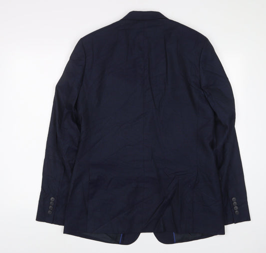 Mens UK Size 40 Marks and Spencer Regular Blue Suit Jacket