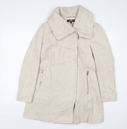 Womens UK Size 12 Roman Beige Overcoat