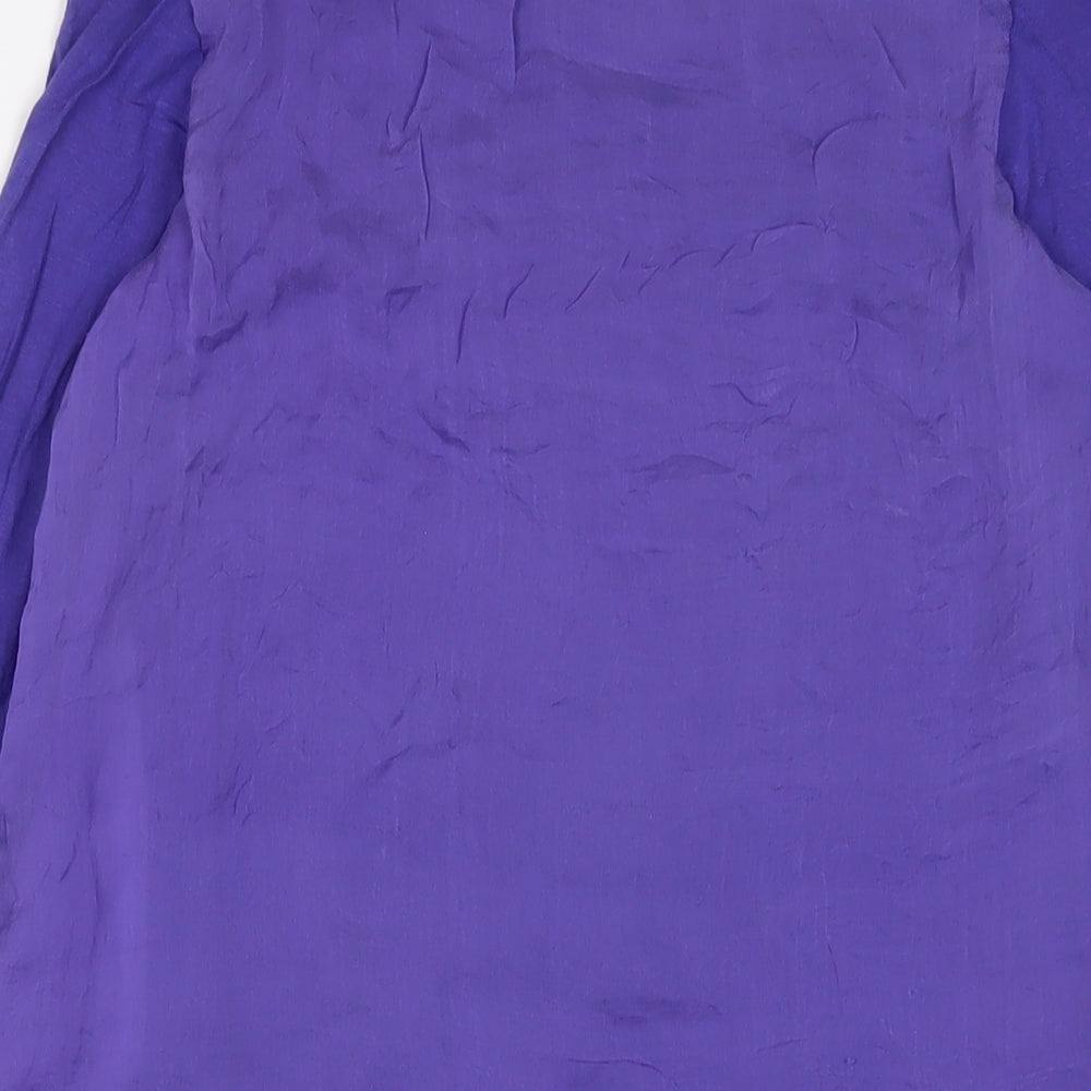 Phase Eight Womens Purple Viscose A-Line Size XS Boat Neck Pullover
