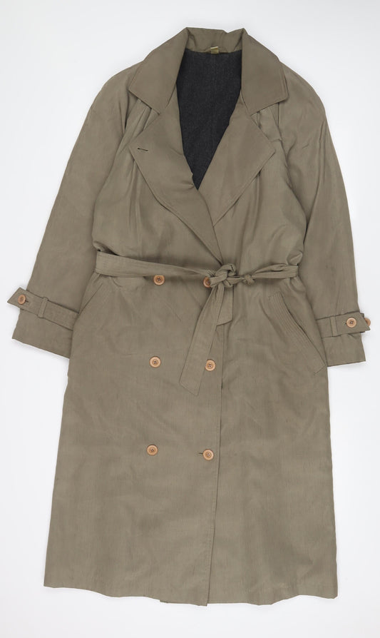 Womens UK Size 12 C&A Green Overcoat