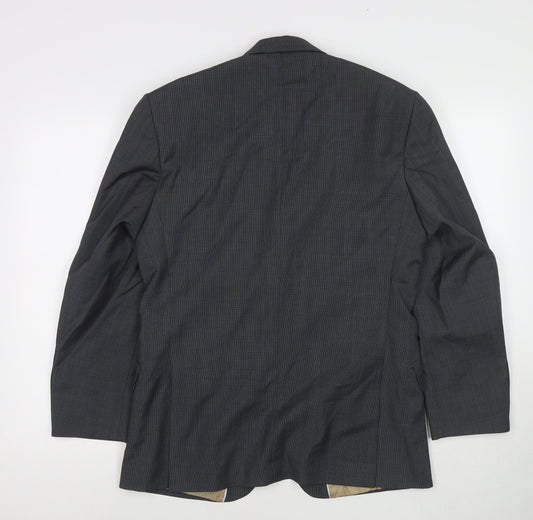 Mens UK Size 38 Racing Green Regular Grey Suit Jacket