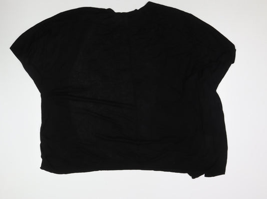 Womens UK Size XS H&M Black Cape Jumper