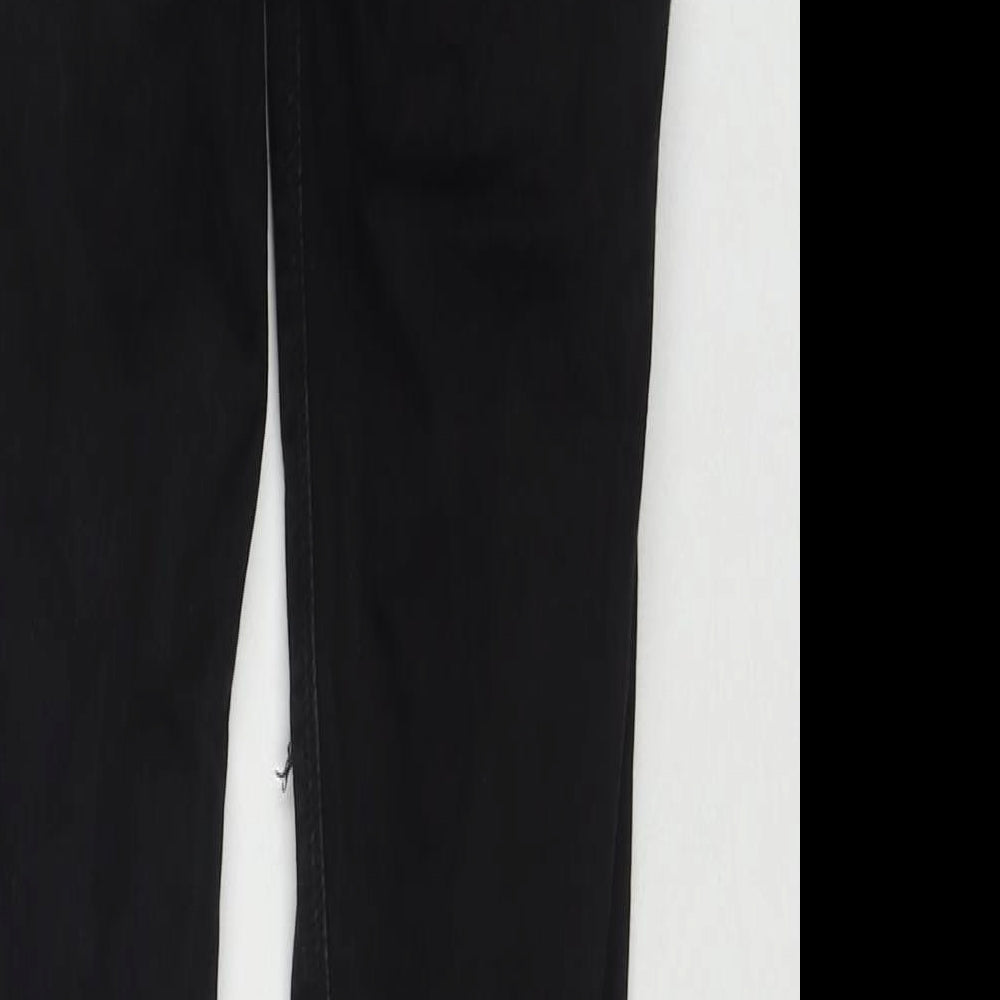 Topshop Womens Black Cotton Skinny Jeans Size 25 in L32 in Regular Zip