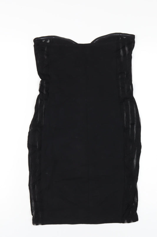 Motel Womens Black Viscose Mini Size S Sweetheart Pullover