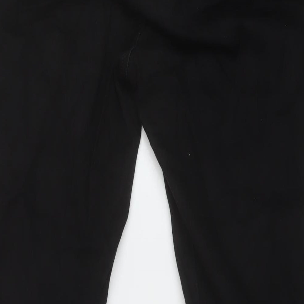 ASOS Womens Black Cotton Bootcut Jeans Size 30 L32 in Regular Button