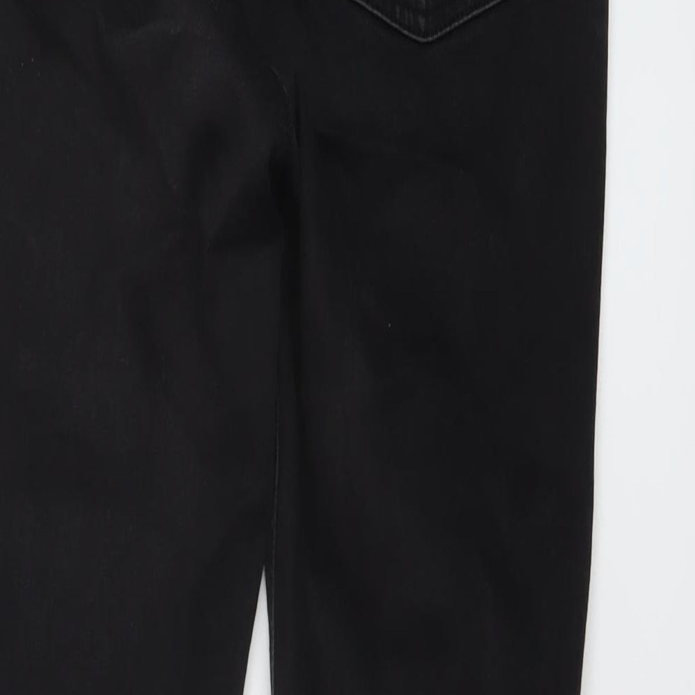 Denim & Co. Womens Black Cotton Skinny Jeans Size 12 L29 in Regular Button