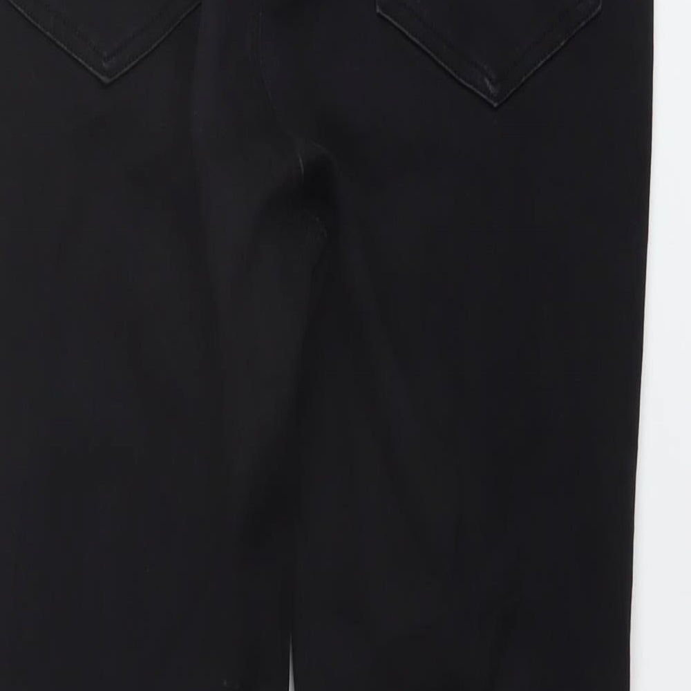 TU Womens Black Cotton Skinny Jeans Size 14 L26 in Regular Button