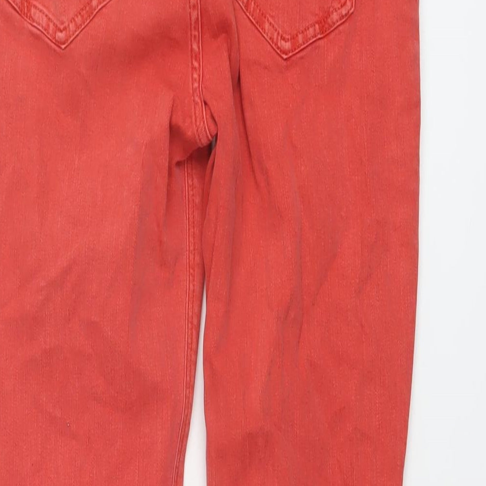 Womens UK Size 10 River Island Regular Fit Skinny Red Jeans