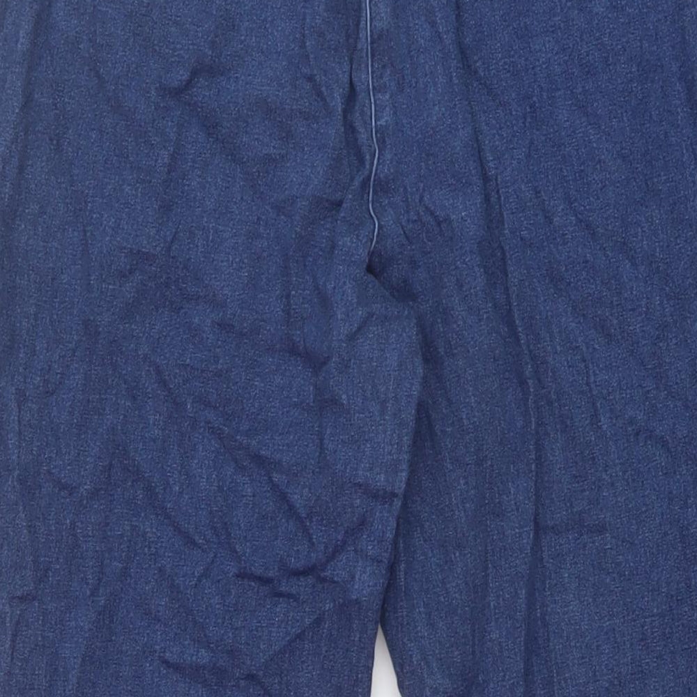 Cotton Traders Womens Blue Cotton Straight Jeans Size 14 L20 in Regular