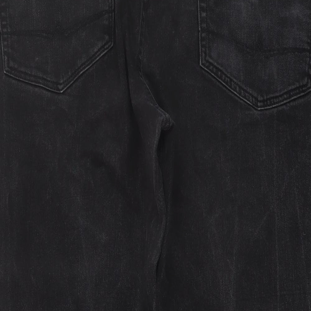 ASOS Womens Black Cotton Tapered Jeans Size 34 in L27 in Regular Button
