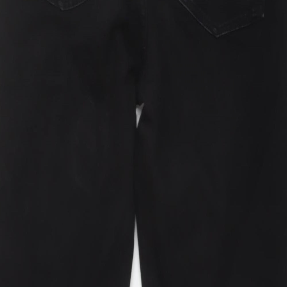 Womens UK Size 29 in Weekday Regular Fit Straight Black Jeans