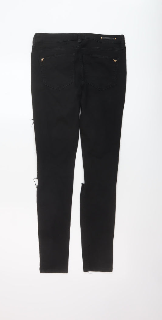 River Island Womens Black Cotton Skinny Jeans Size 10 L28 in Regular Button