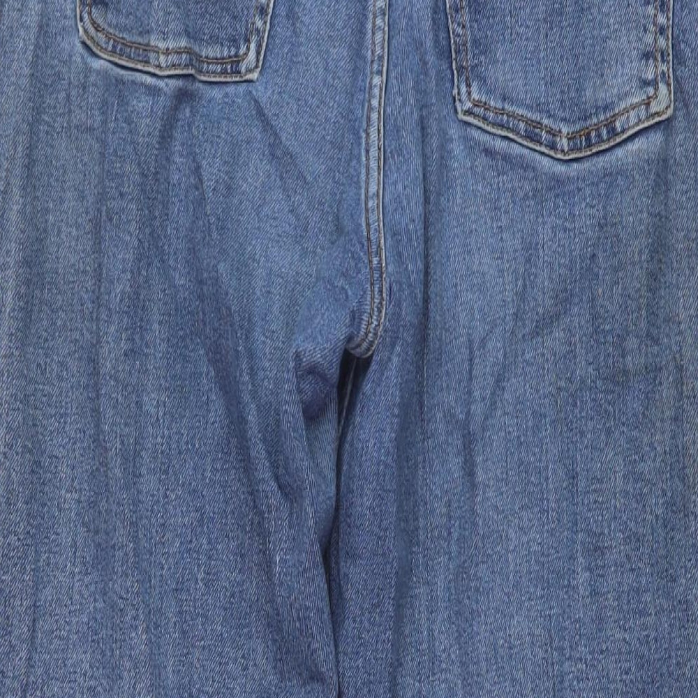 Monki Womens Black Cotton Straight Jeans Size 28 in L28 in Regular Button