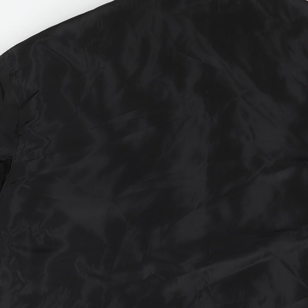 Mens UK Size S Boohoo Black Bomber Jacket