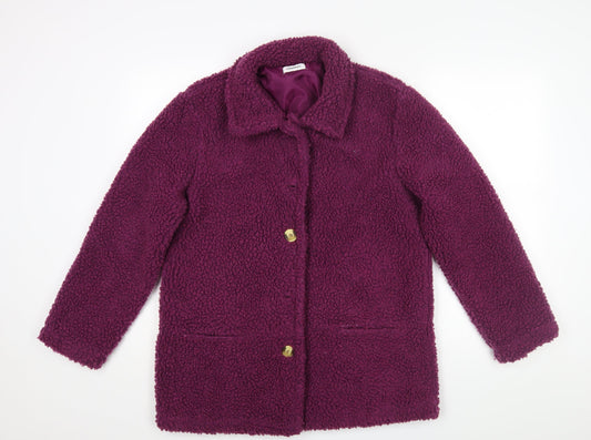 Womens UK Size 10 Damart Purple Pea Coat