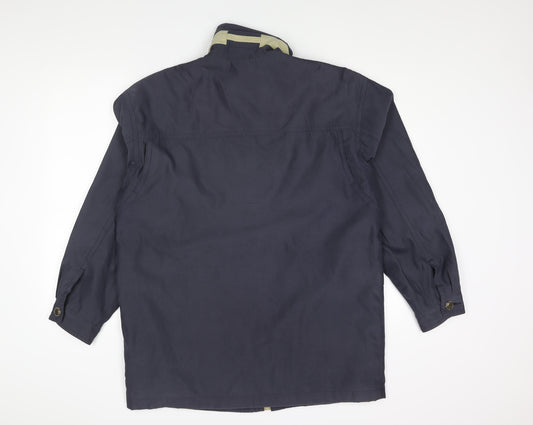 Mens UK Size XL Micro Blue Overcoat