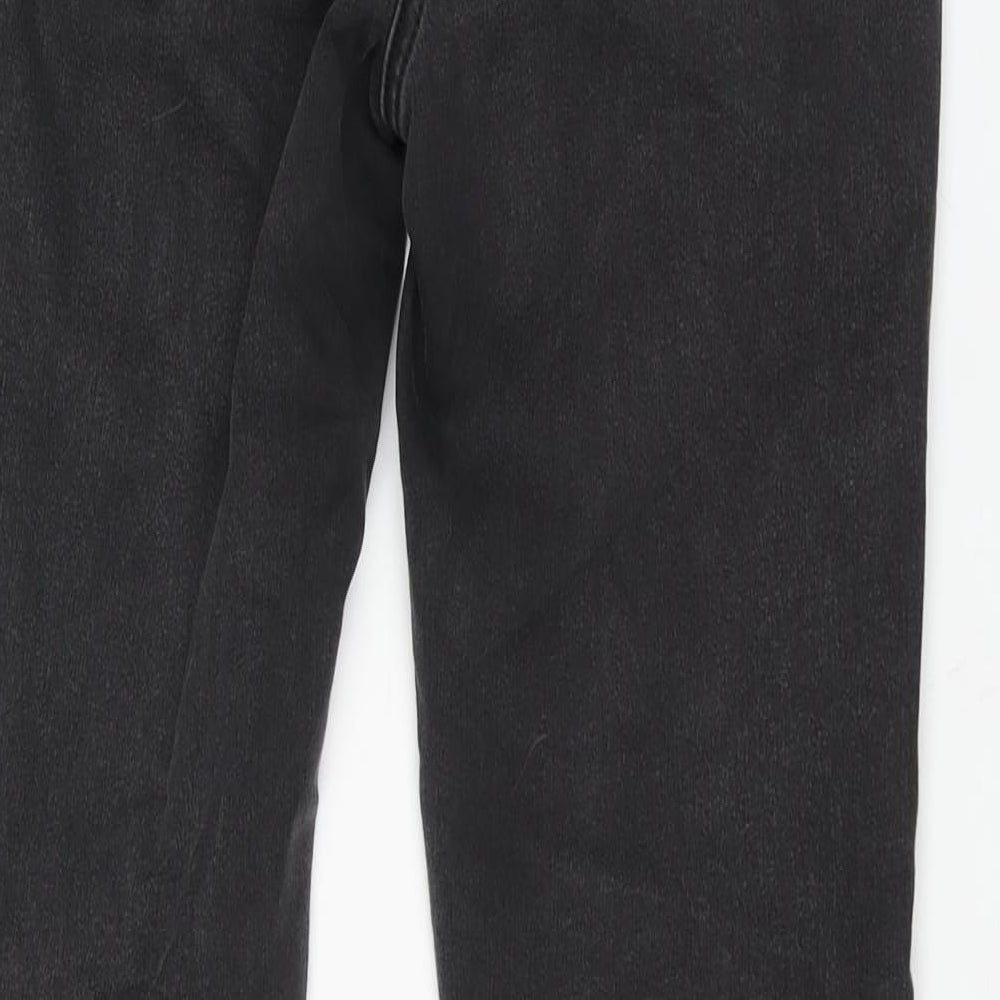 M&Co Womens Grey Cotton Skinny Jeans Size 12 L27 in Regular Zip