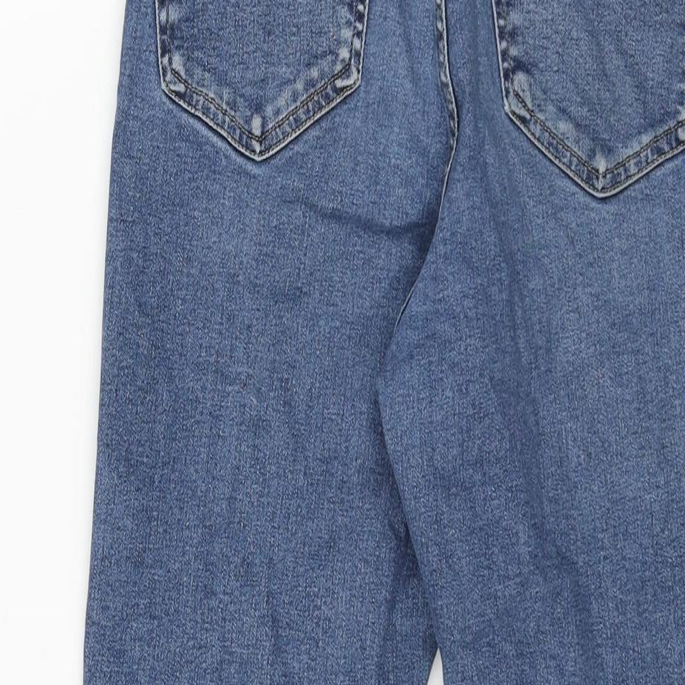 Topshop Womens Blue Cotton Skinny Jeans Size 30 in L32 in Regular Zip