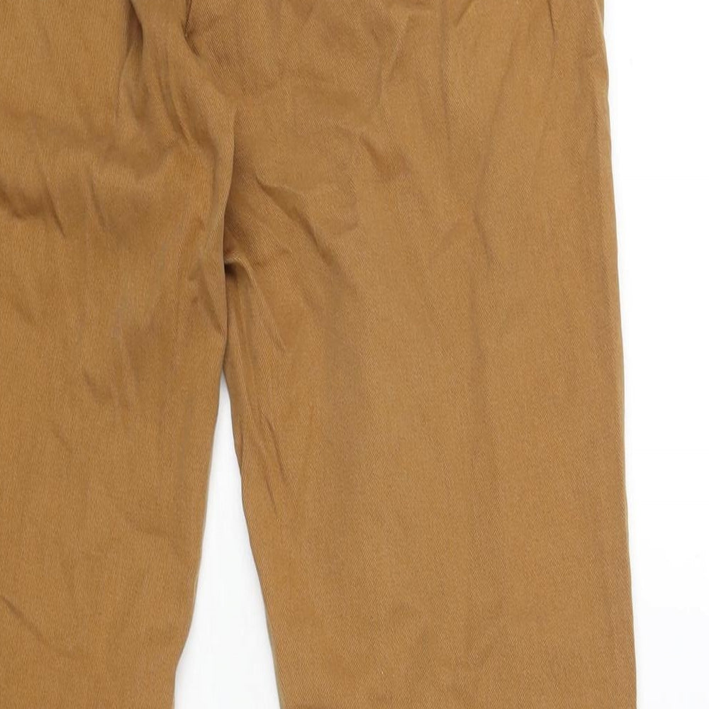 Miss Selfridge Womens Brown Cotton Skinny Jeans Size 12 L28 in Regular Zip