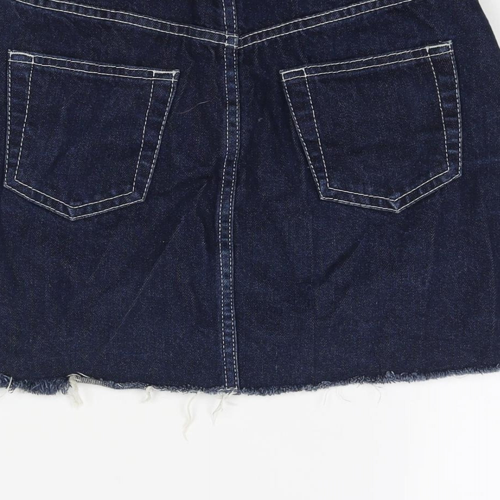 Womens UK Size 8 Topshop A-Line Denim Skirt