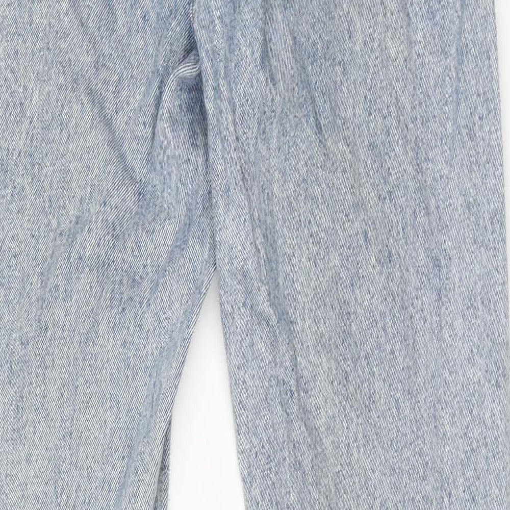 Denim & Co. Womens Blue Cotton Mom Jeans Size 6 L30 in Regular Zip