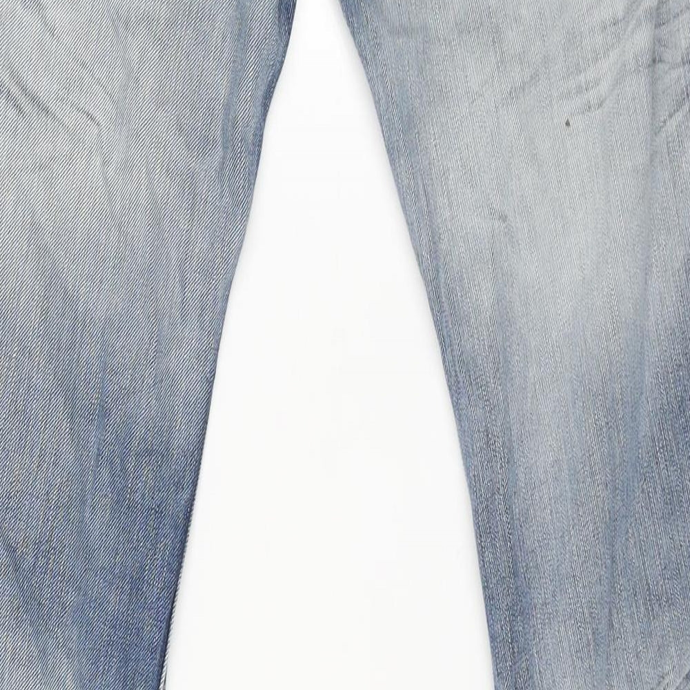 Levi's Mens Blue Cotton Skinny Jeans Size 30 in L34 in Regular Zip - Embroidered Pocket Peace Power