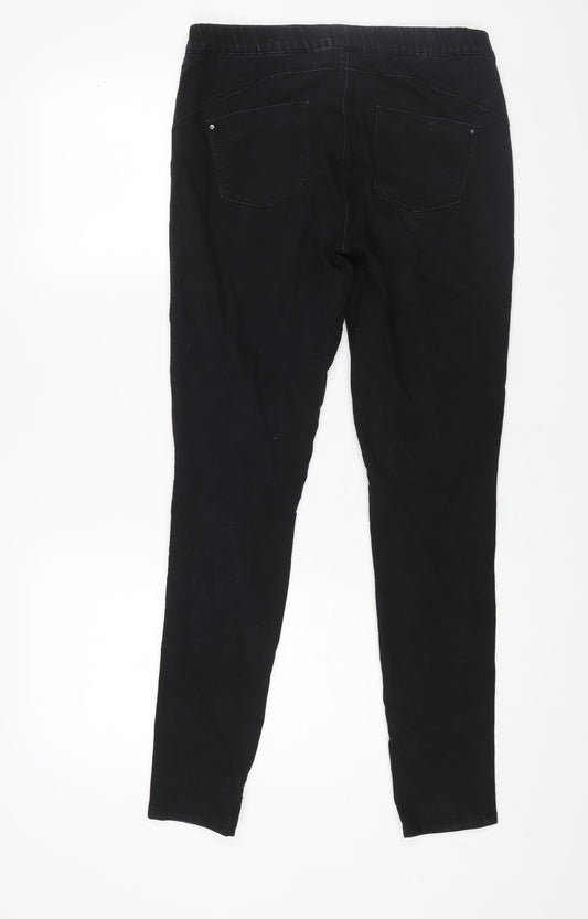 Denim & Co. Womens Black Cotton Jegging Jeans Size 10 L31 in Regular