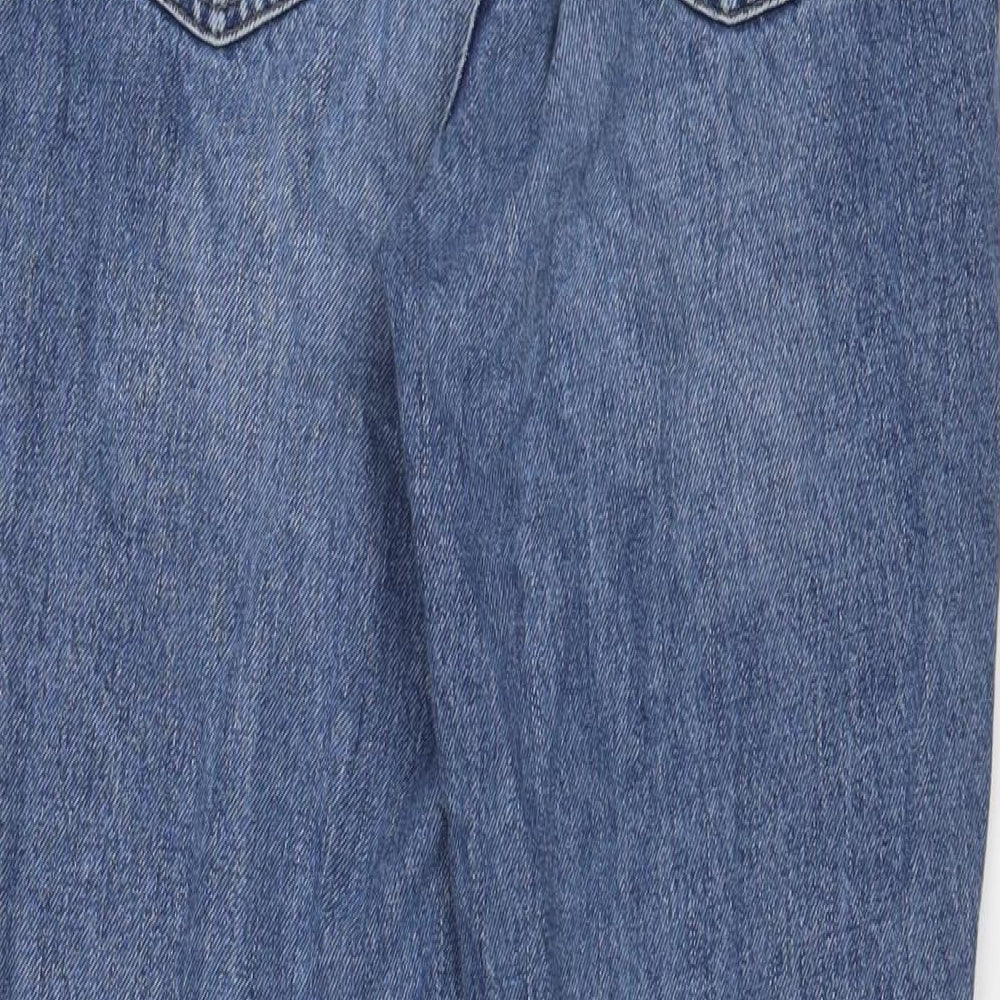 Topshop Womens Blue Cotton Mom Jeans Size 30 in L30 in Regular Zip