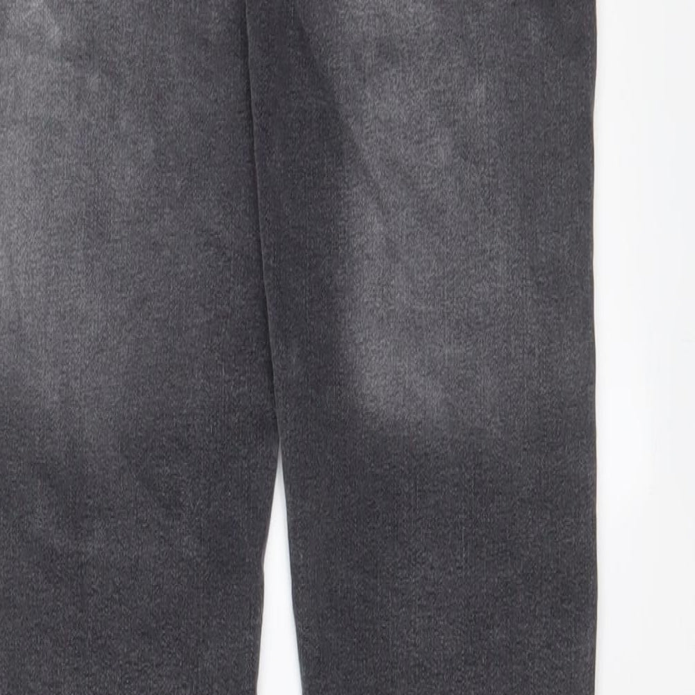 ZEENZO Mens Grey Cotton Skinny Jeans Size 32 in L30 in Regular Zip