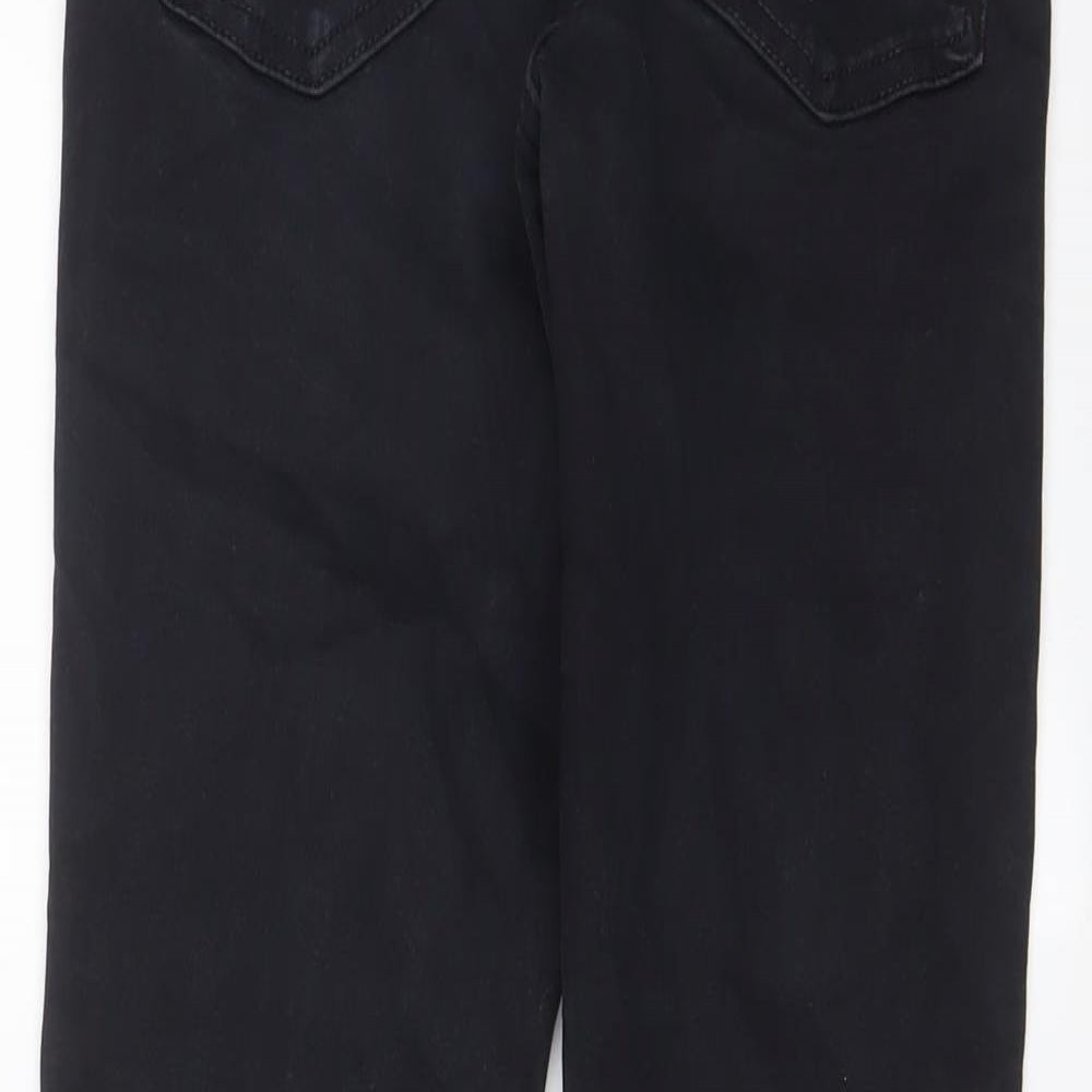 Topshop Womens Black Cotton Skinny Jeans Size 28 in L32 in Regular Zip