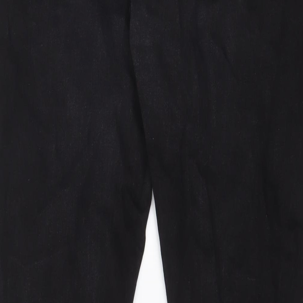 Marks and Spencer Mens Black Cotton Skinny Jeans Size 38 in L31 in Regular Zip