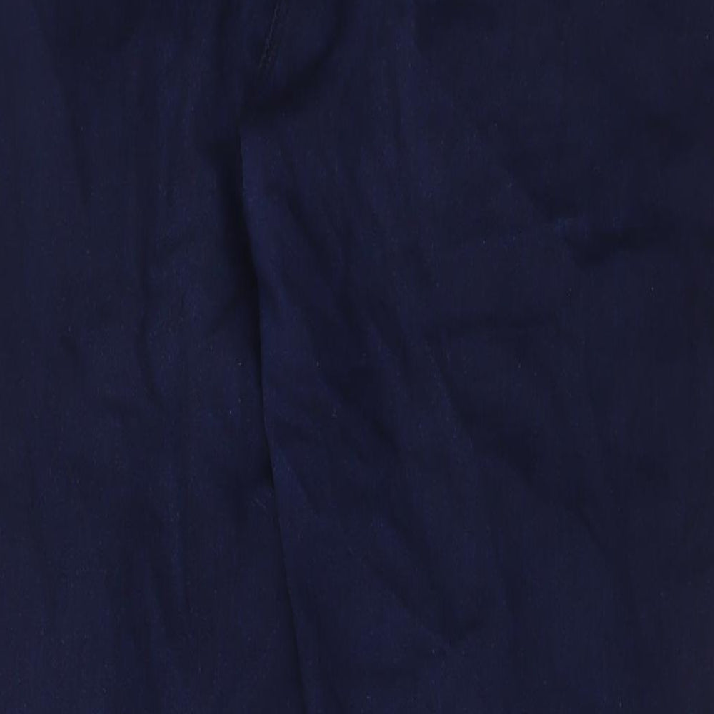 Per Una Womens Blue Cotton Straight Jeans Size 38 in L29 in Regular Zip - Studded