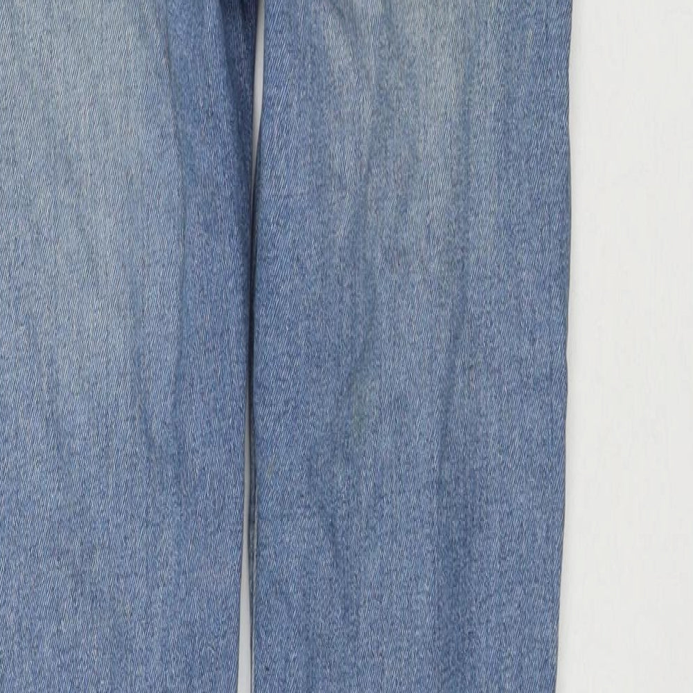 H&M Mens Blue Cotton Straight Jeans Size 31 in L32 in Regular Zip