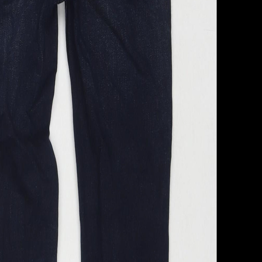 TU Boys Blue Cotton Skinny Jeans Size 9 Months L21 in Regular Zip