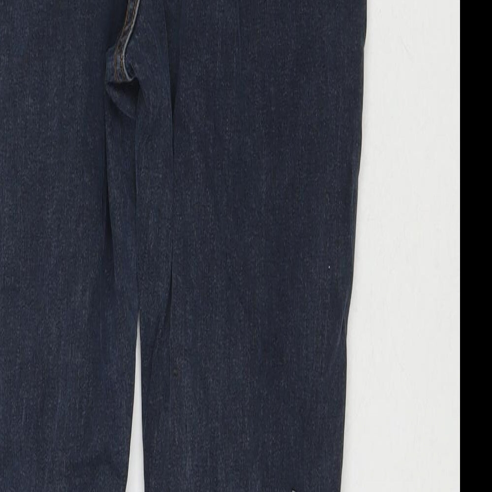 PRETTYLITTLETHING Womens Blue Cotton Skinny Jeans Size 10 L28 in Regular Zip