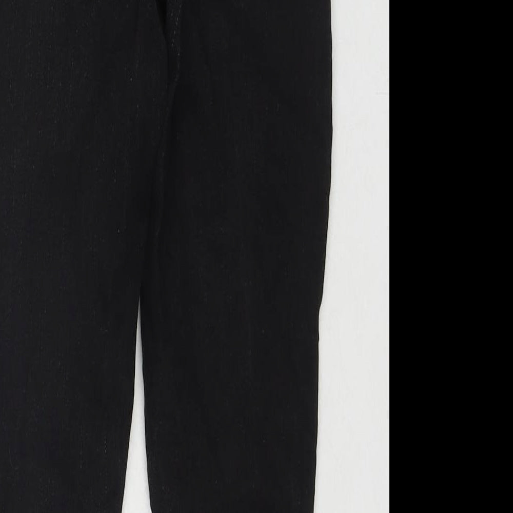 George Girls Black Cotton Skinny Jeans Size 7-8 Years L21 in Regular Zip