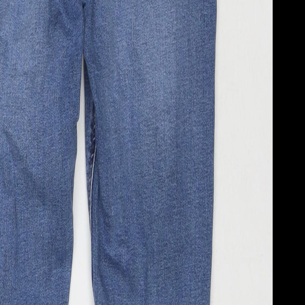 Denim & Co. Womens Blue Cotton Skinny Jeans Size 6 L26 in Regular Zip