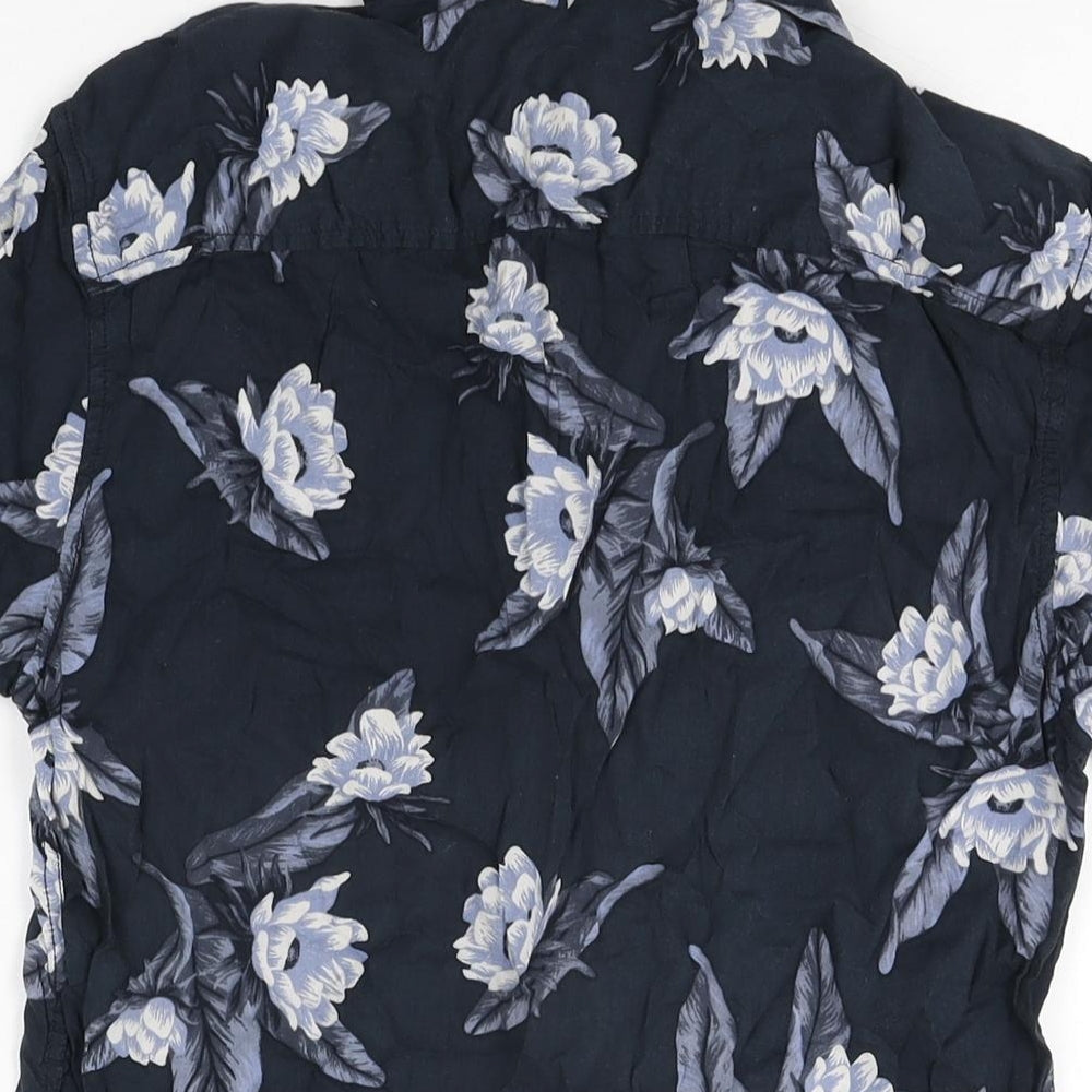 Womens UK Size M Very Blue Basic Button-Up