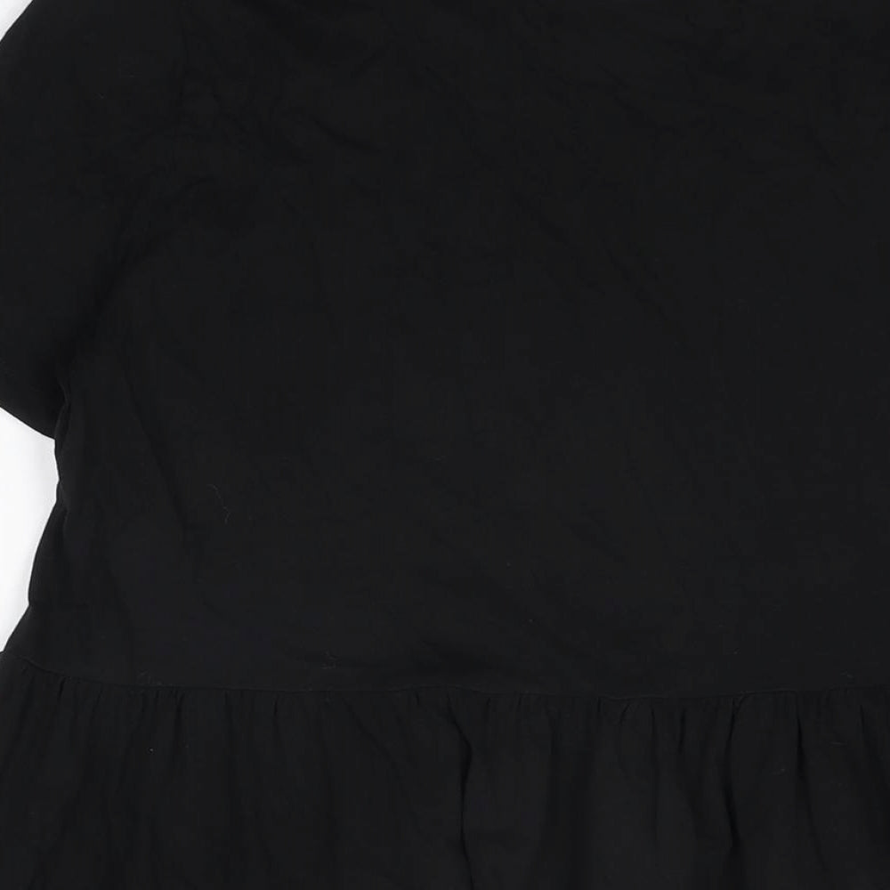 Womens UK Size 10 New Look Black Basic T-Shirt