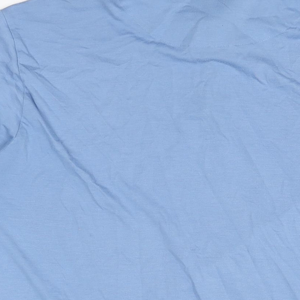 Remus Uomo Jeans Mens Blue Polyester Polo Size XL Collared Button