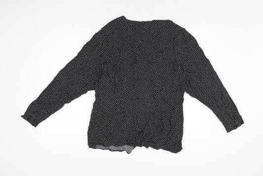 Womens UK Size 16 St Michael Black Basic Button-Up