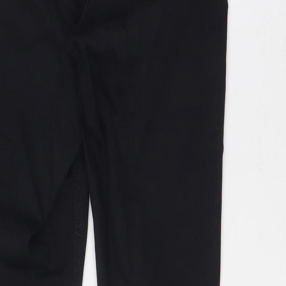 Topshop Womens Black Cotton Skinny Jeans Size 25 in L25 in Regular Zip - Raw Hem