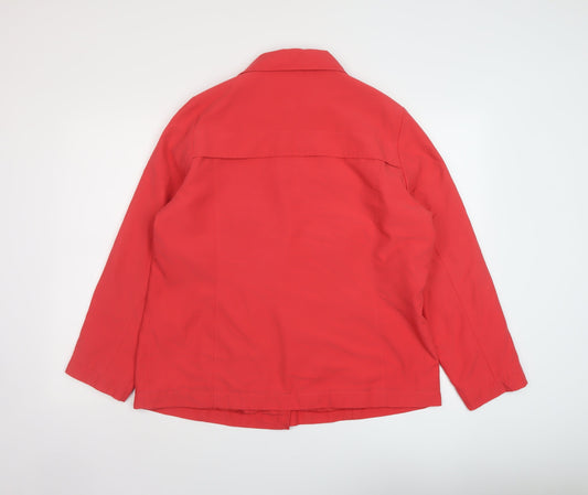 Classic Womens Pink Jacket Size 16 Button