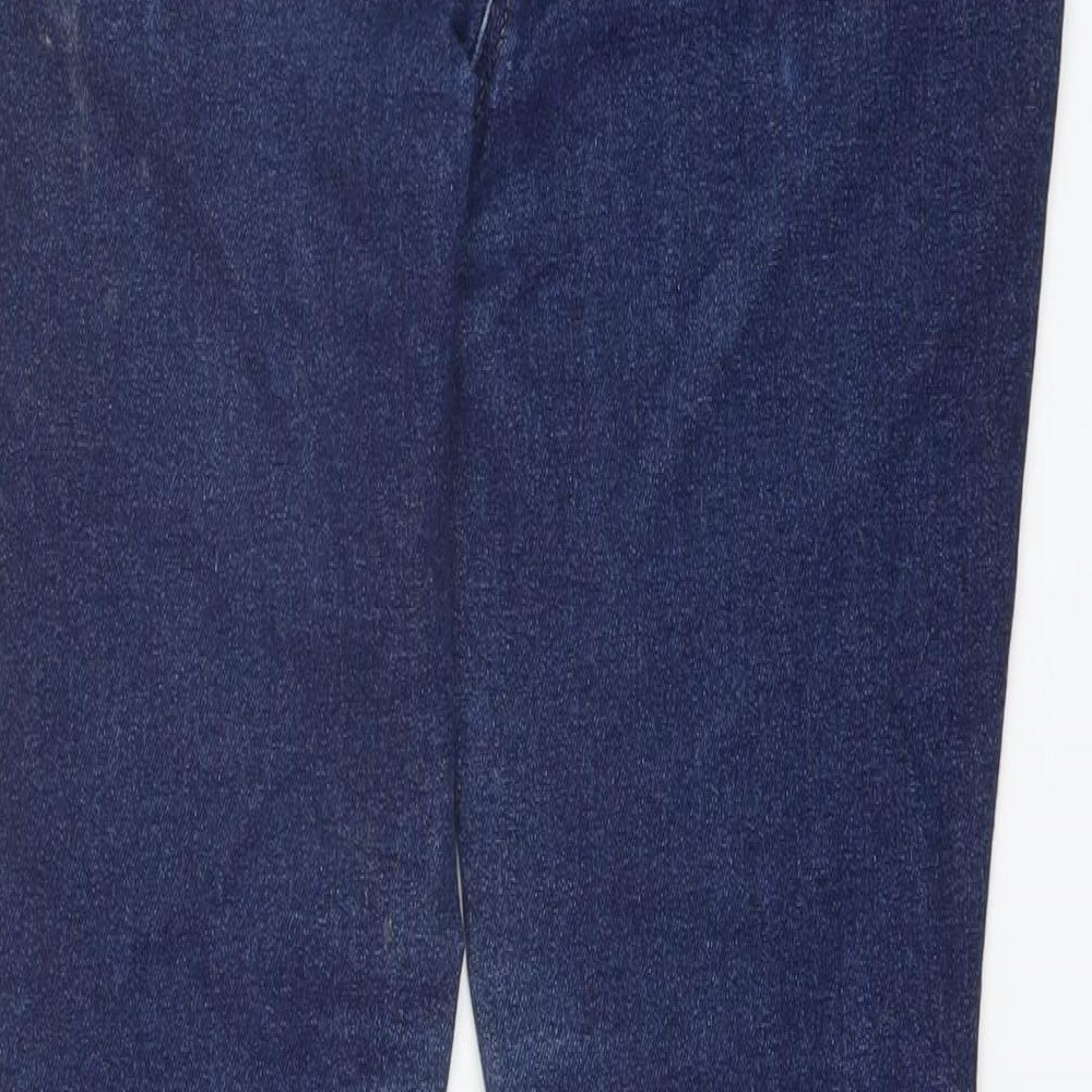NEXT Womens Blue Cotton Skinny Jeans Size 12 L27 in Regular Button