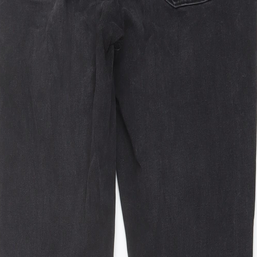 Denim & Co. Womens Grey Cotton Skinny Jeans Size 12 L27 in Regular Button