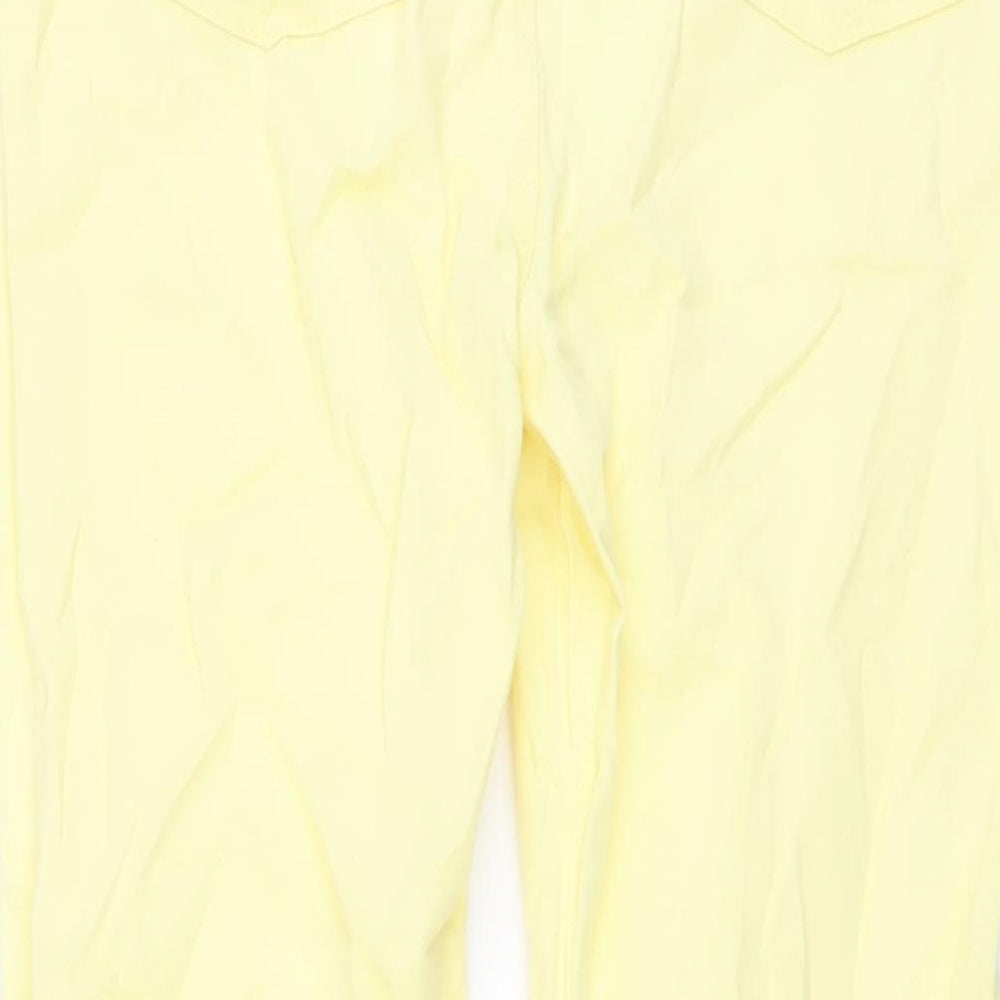 CC Womens Yellow Cotton Straight Jeans Size 10 L28 in Regular Button